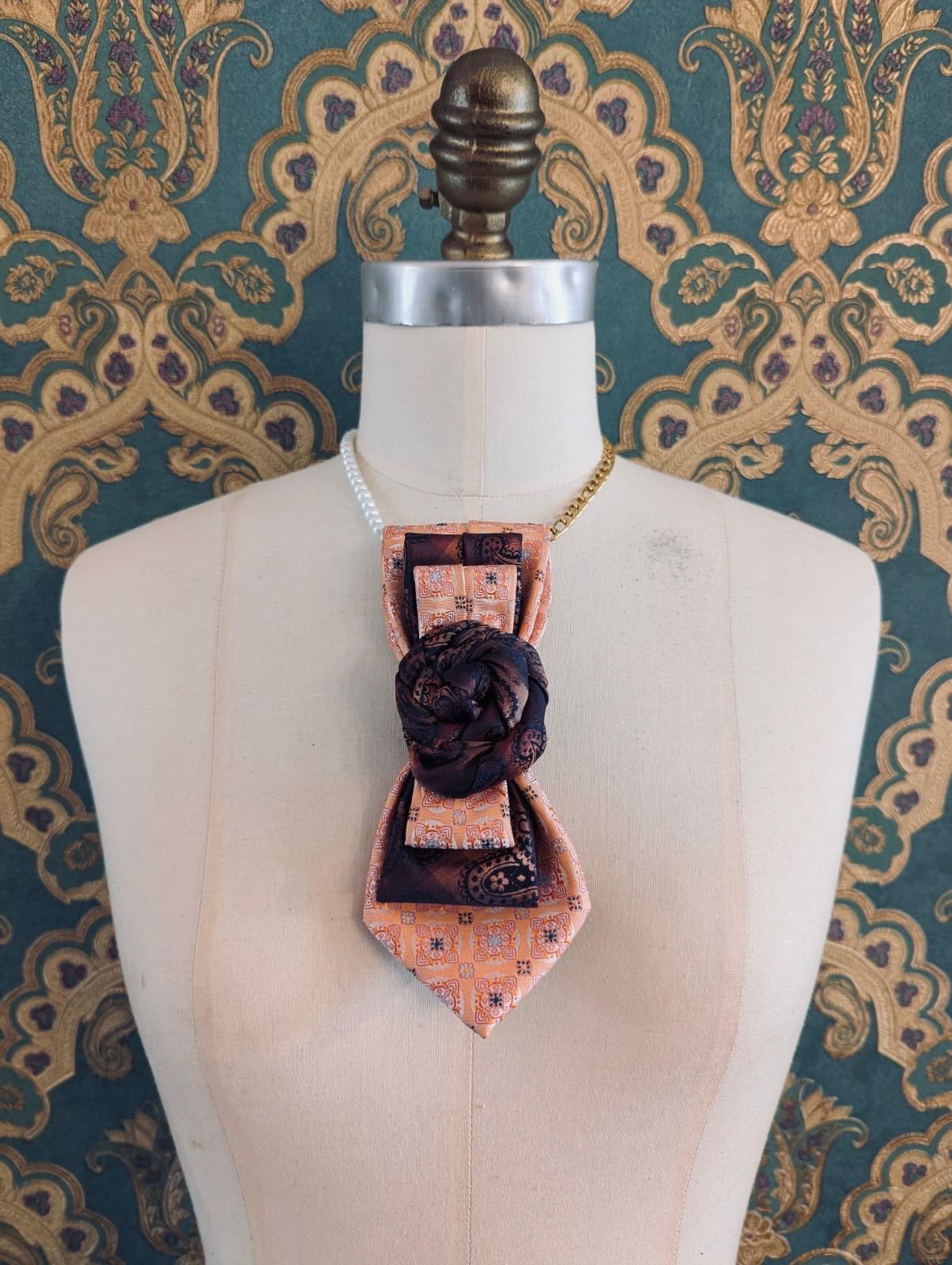 Broochella Bolivar cravatte tie brooch pin handmade up-cycled vintage designer luxury women’s men’s 