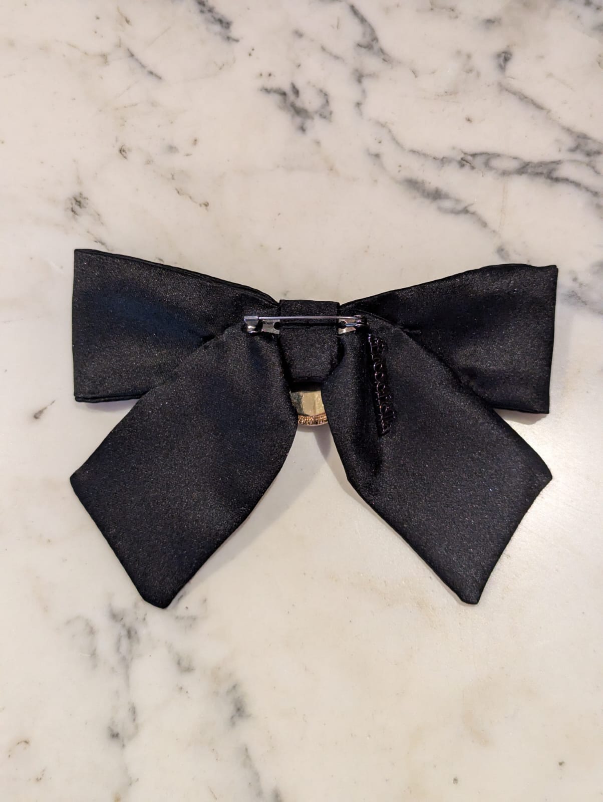 Broochella Maison broche satin bow brooch pin handmade vintage cameo black men's women's designer luxury
