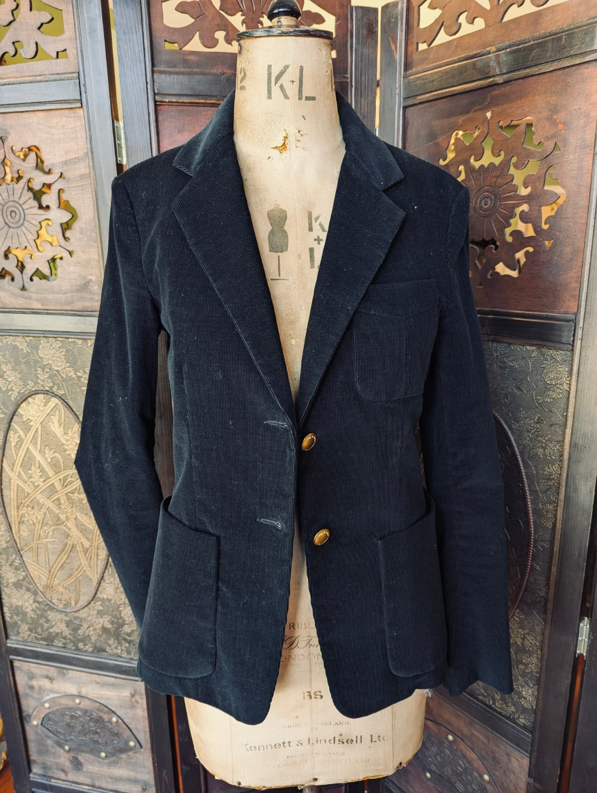 Rag & Bone Black Corduroy Blazer – US 4