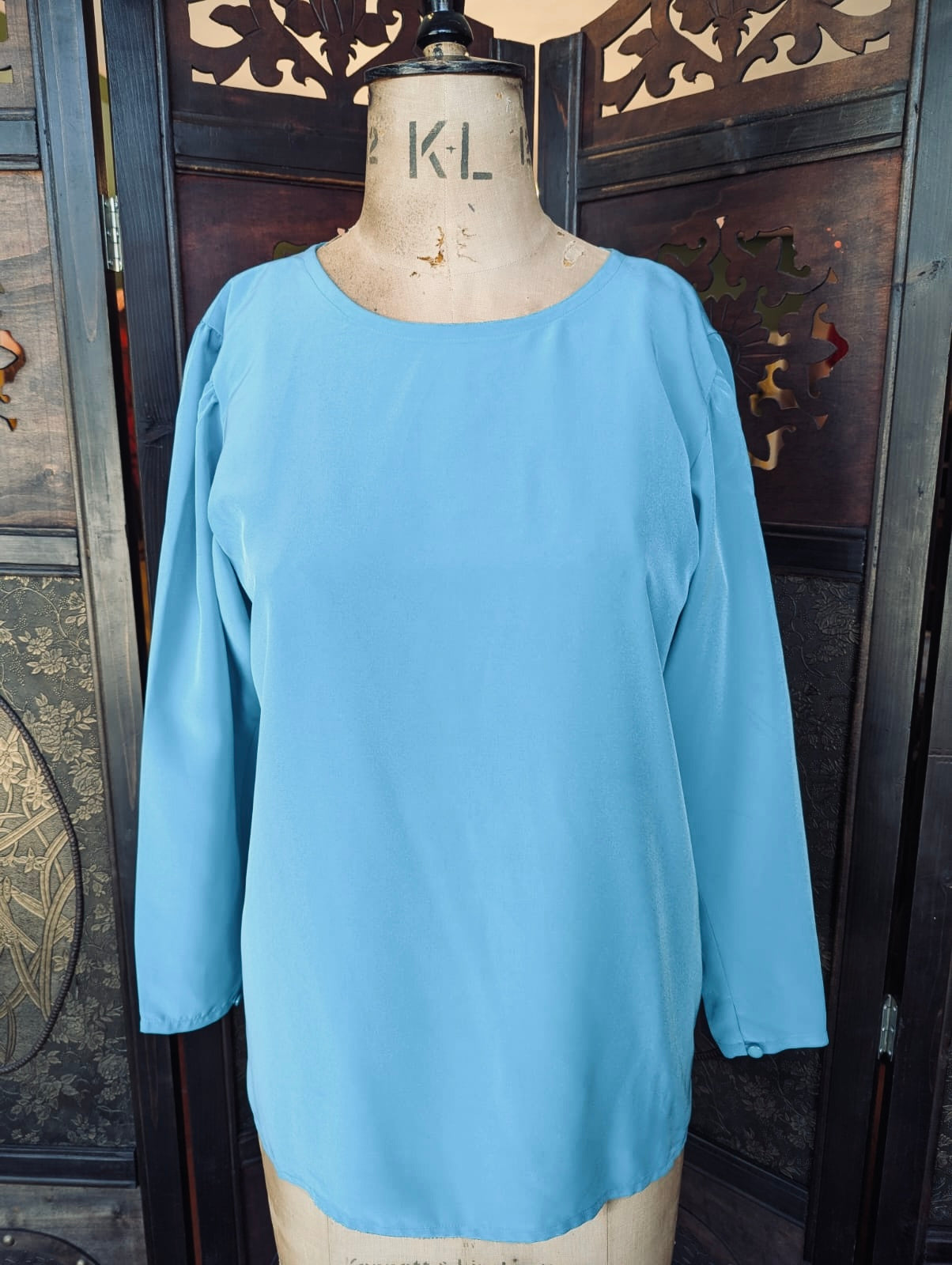 Yves Saint Laurent Silk Long Sleeve Blouse – Size Small (Available in Blue & Orange)