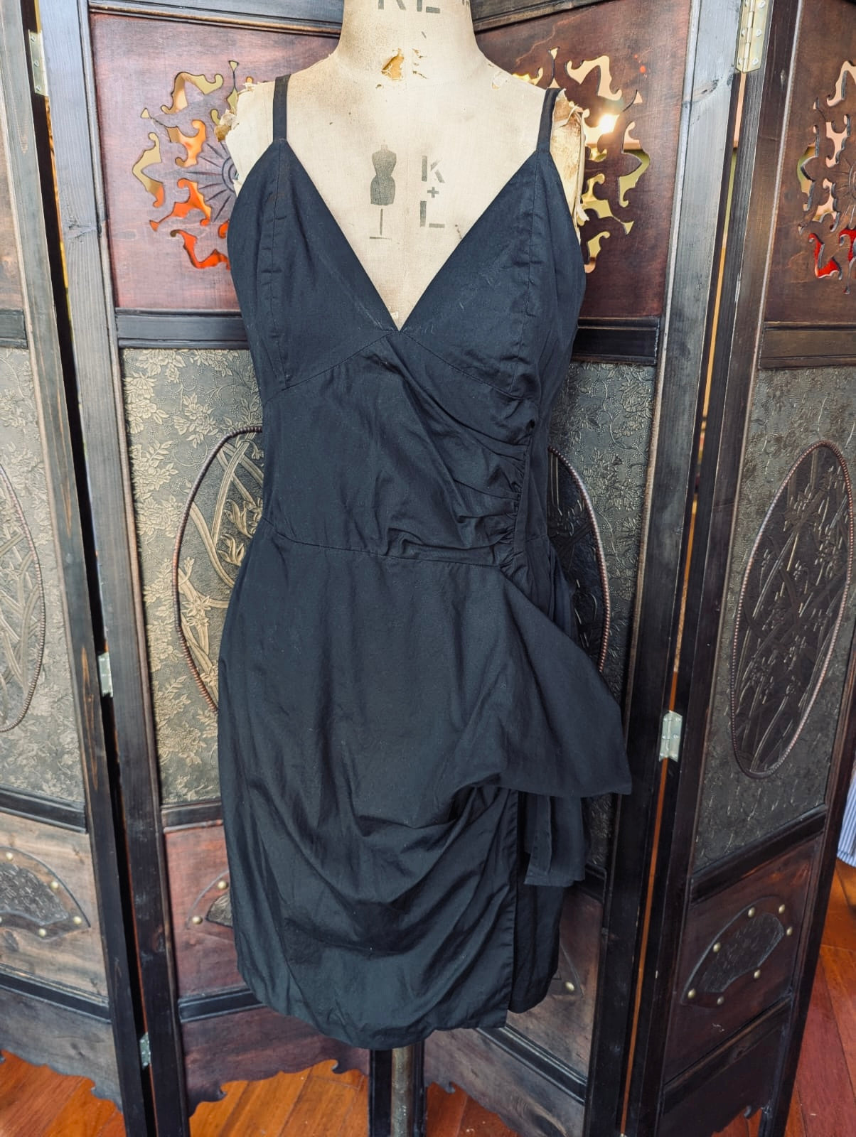 Victoria Beckham Black Cotton Dress – UK 10