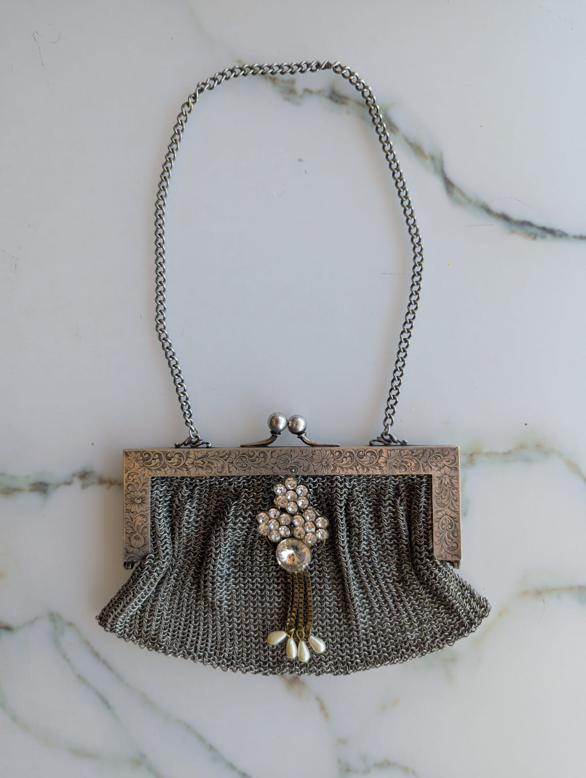 Maison Broche Bag Bijou Argenté