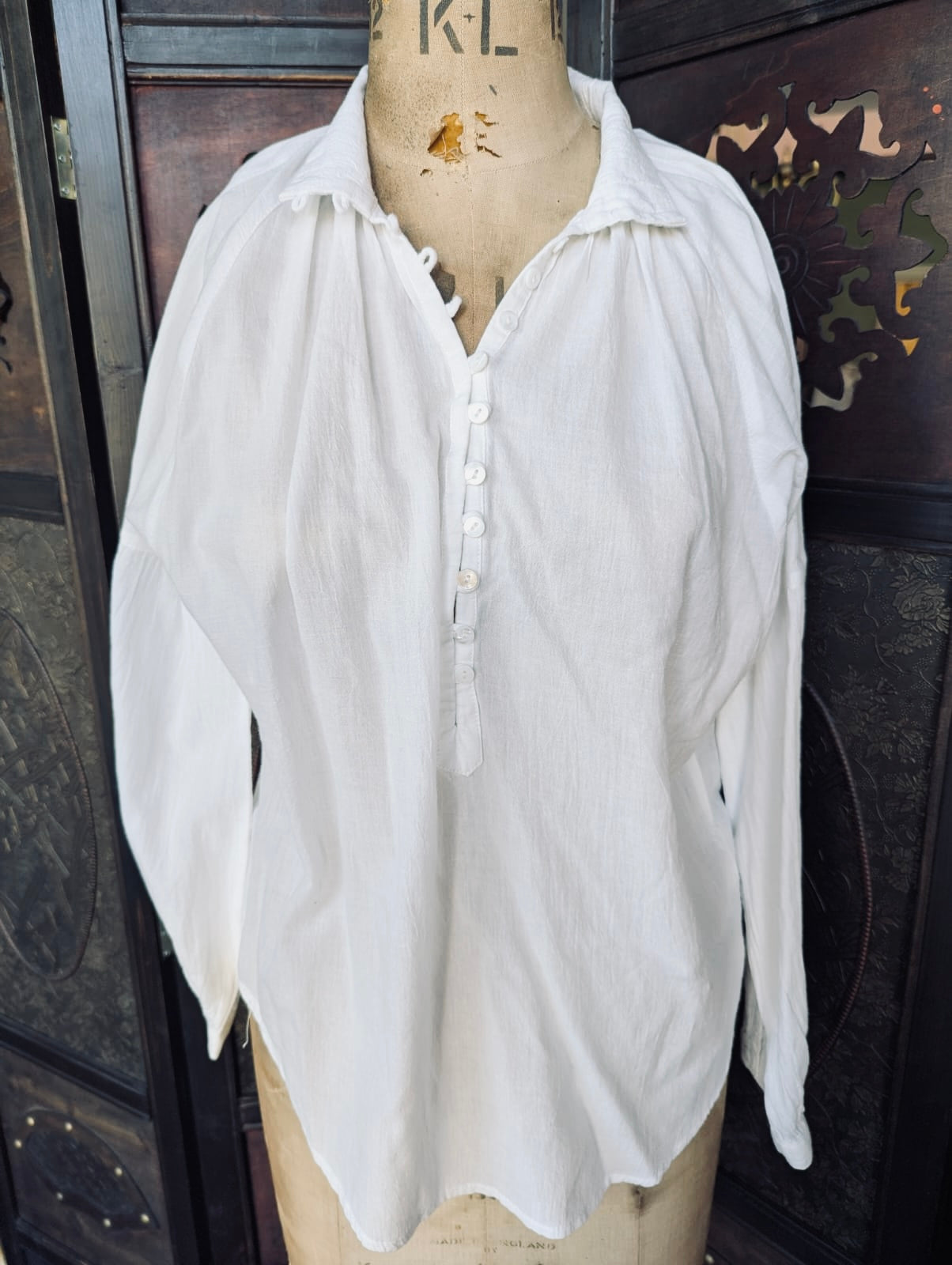 Rowie White Cotton Shirt – Size XS