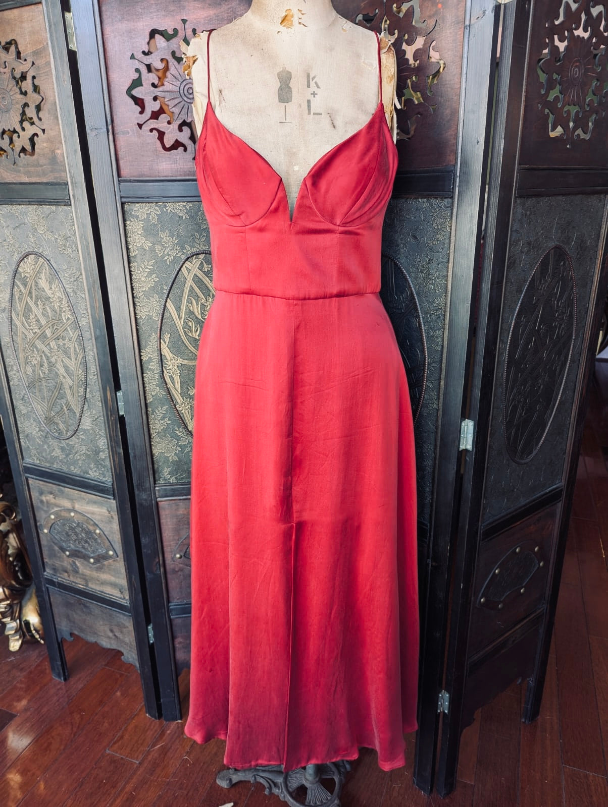 Zimmermann Red Silk Midi Dress – Size 2