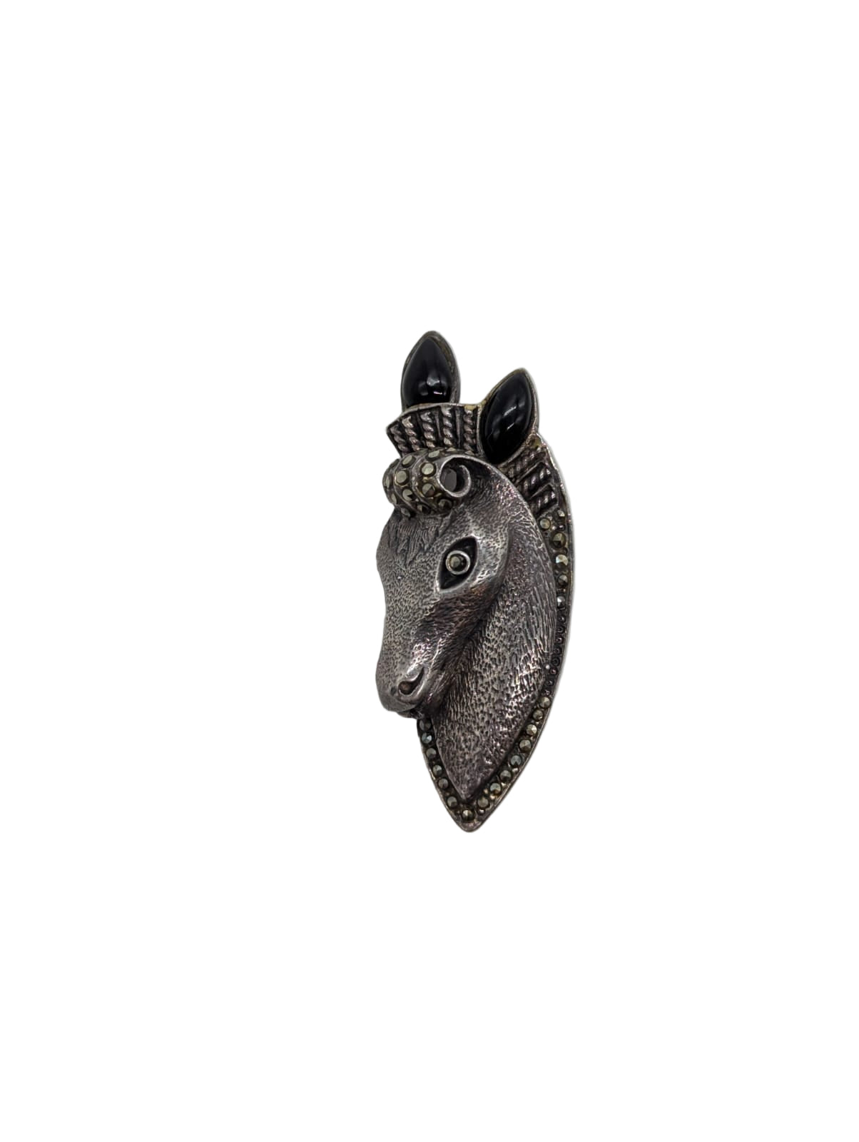 Broochella Vintage Silver 925 Sterling Horse brooch pin men's women's luxury designer 