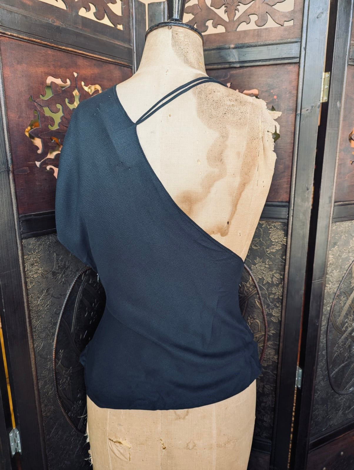 Jacquemus Le Souk Draped Top – Size 38 black