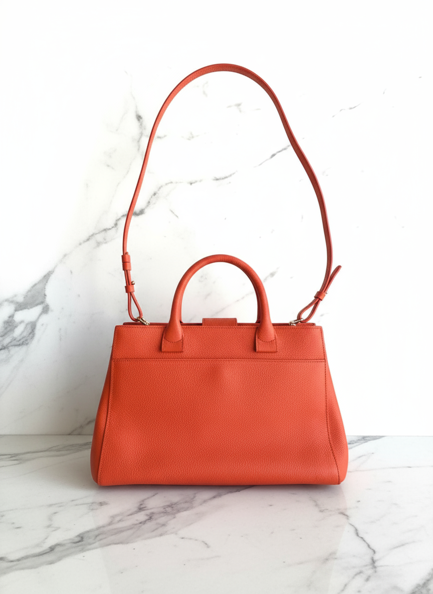 Chanel executive tote bag caviar leather orange luxury designer