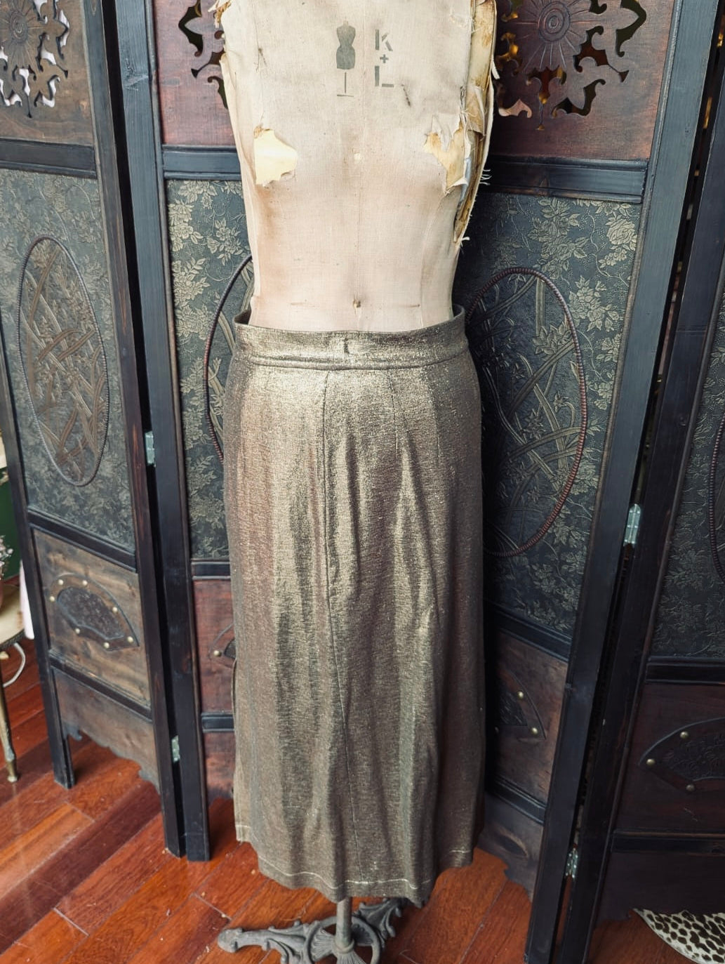 Michonet Gold Metallic Skirt – Small