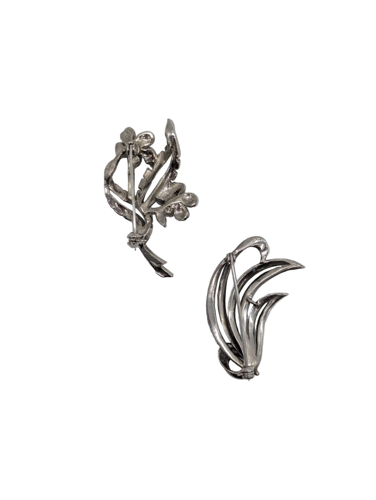 Broochella Argento Notturno Brooch Pin Duo silver marcasite vintage collectable luxury designer men's women's 