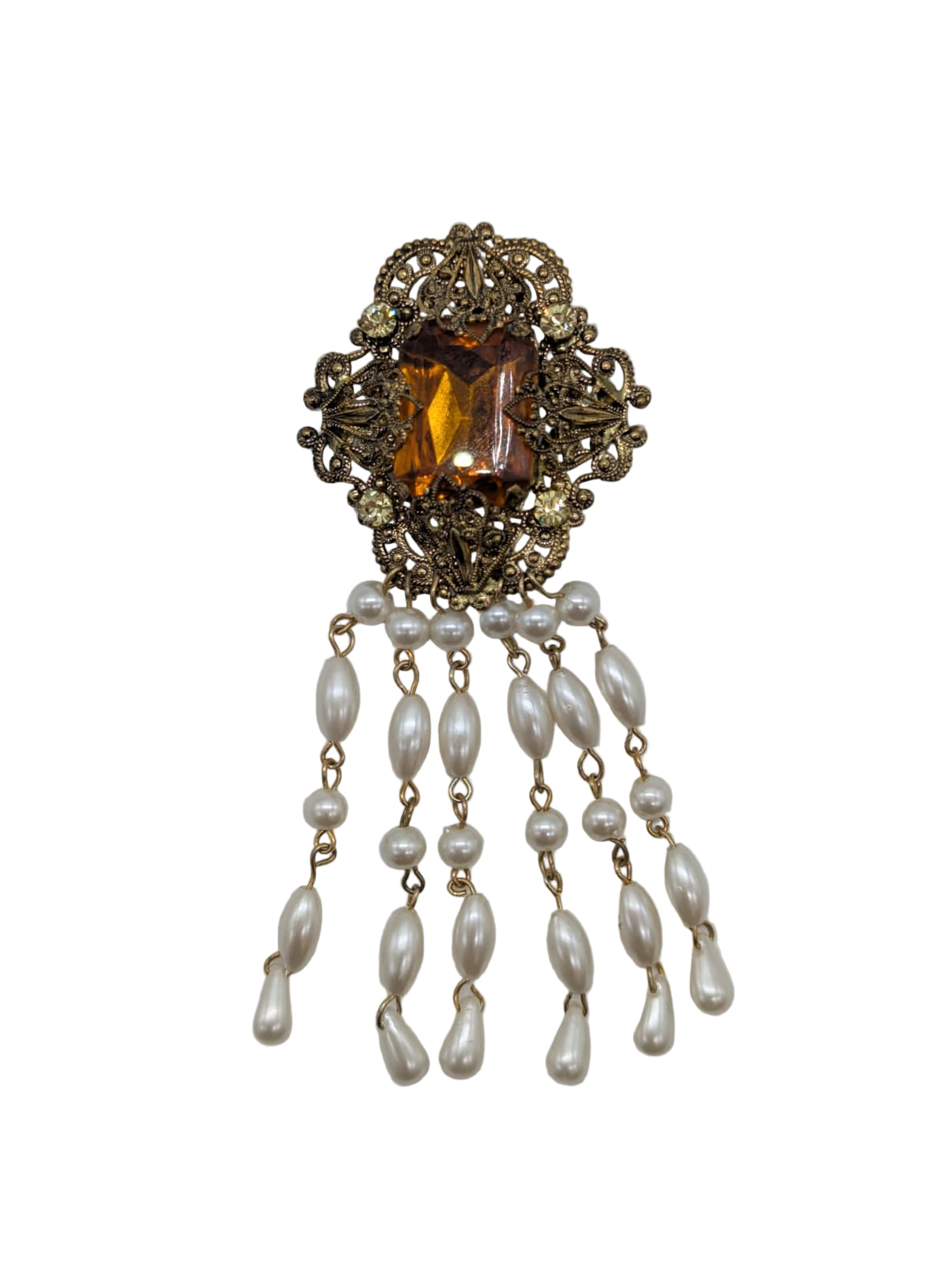 Baronessa d’Ambra Vintage Brooch