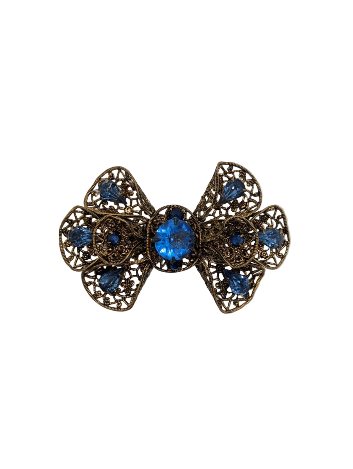 Fiocco Azzurro Vintage Bow Brooch Pin